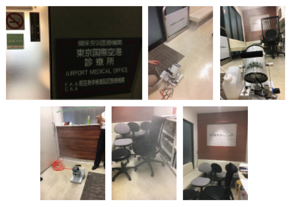 クリニック待合室スペースの感染予防として